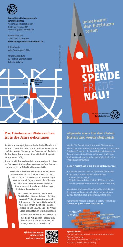 Bild des Flyers zur Kirchturmsanierung